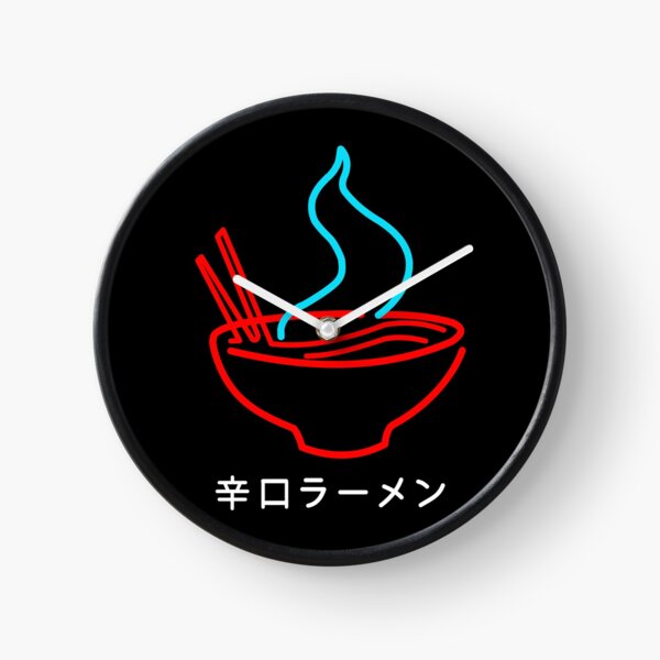 Spicy Ramen Noodles Neon Clock