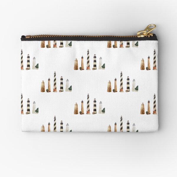 Lighthouses of North Carolina Zipper Pouch