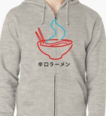 Spicy Ramen Noodles Neon Zipped Hoodie