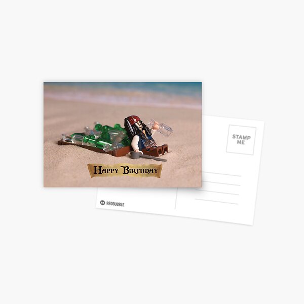 Pirates of the Caribbean themed Birthday Card Postcard