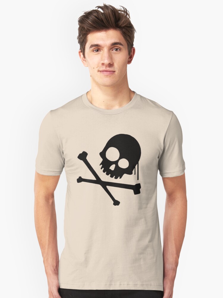 Alternate view of He's a Pirate. Slim Fit T-Shirt