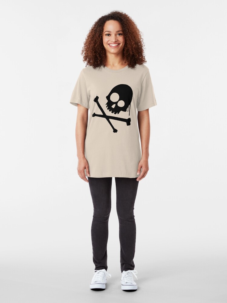 Alternate view of He's a Pirate. Slim Fit T-Shirt