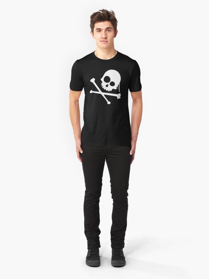 Alternate view of He's a Pirate. Slim Fit T-Shirt