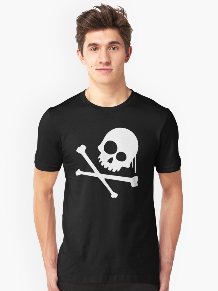 Alternate view of He's a Pirate. Slim Fit T-Shirt