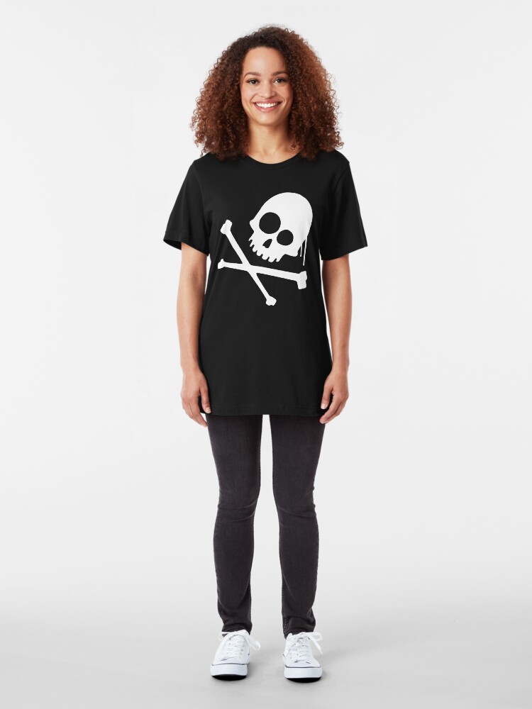 Alternate view of He's a Pirate. Slim Fit T-Shirt