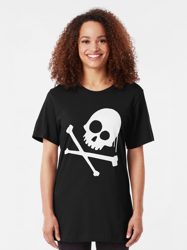Alternate view of He's a Pirate. Slim Fit T-Shirt