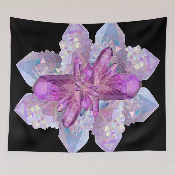 Item preview, BLACK ART PURPLE AMETHYST & QUARTZ CRYSTALS designed and sold by sharlesart.