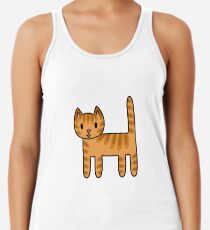 Camiseta de tirantes para mujer Gato anaranjado
