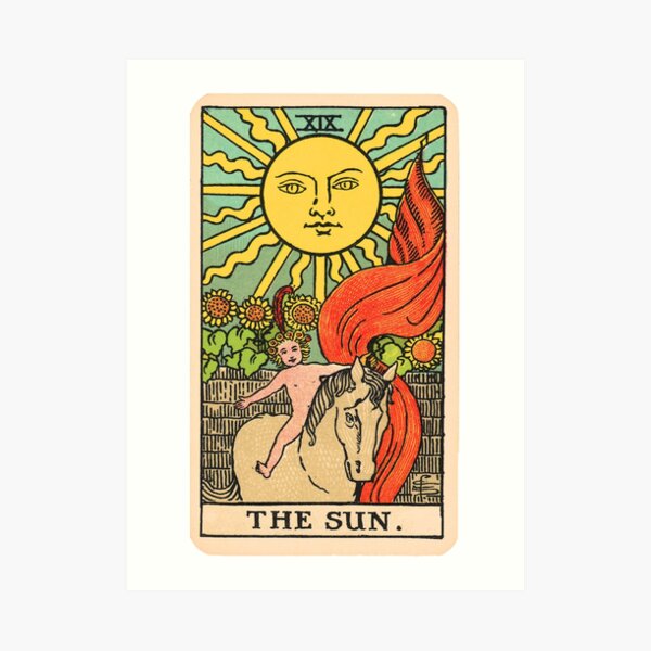 Tarot Card - The Sun Art Print