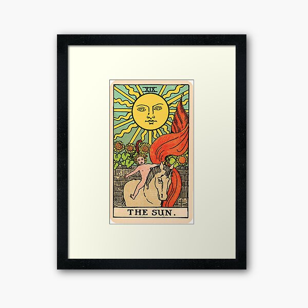 Tarot Card - The Sun Framed Art Print