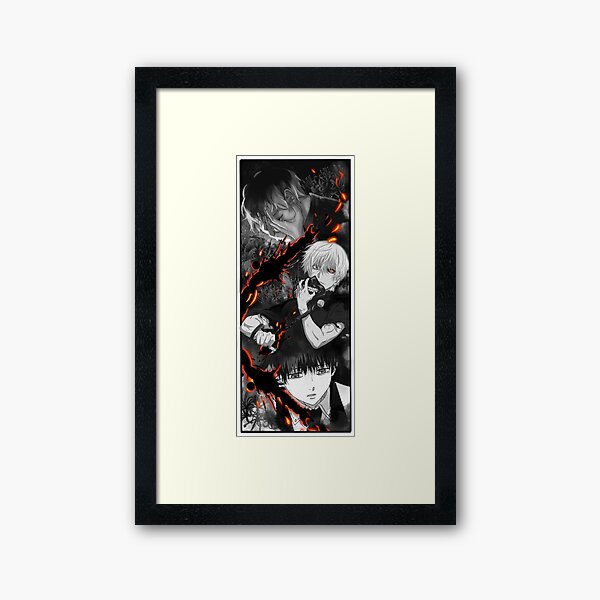 Kaneki transforms Framed Art Print