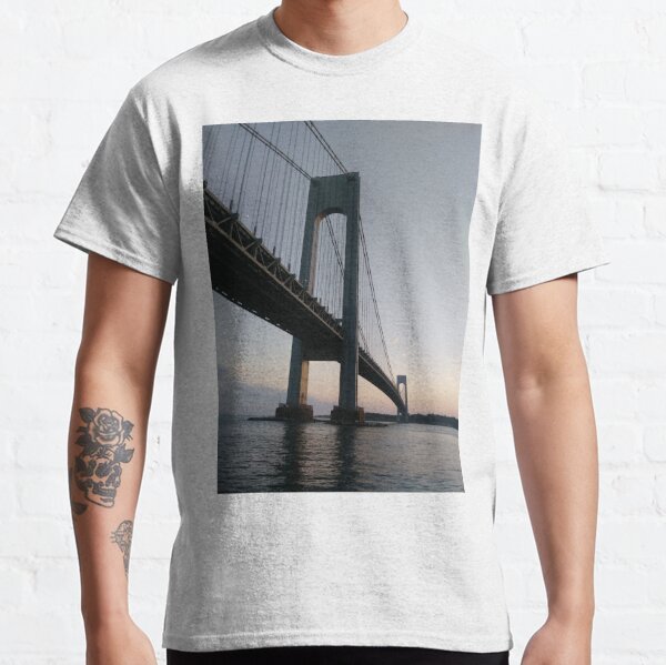 New York, New York City, Brooklyn, #NewYork, #NewYorkCity, #Brooklyn, Verrazzano-Narrows Bridge, #VerrazzanoNarrowsBridge, #VerrazzanoBridge, #bridge, #Verrazzano, #Narrows, Verrazzano-Narrows Bridge Classic T-Shirt