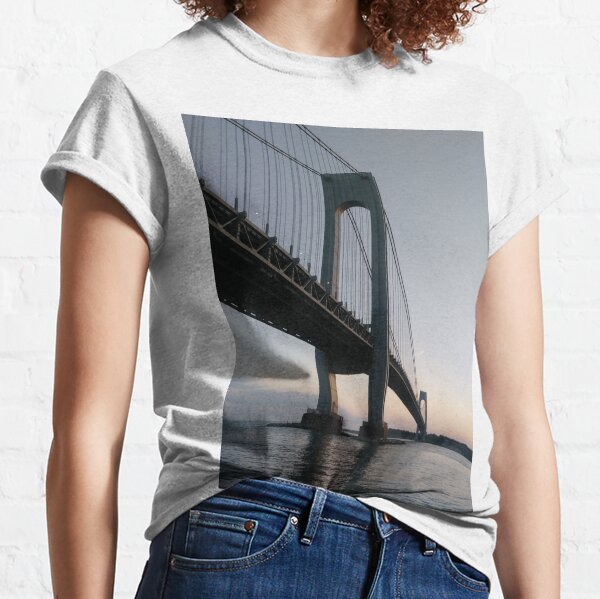 New York, New York City, Brooklyn, #NewYork, #NewYorkCity, #Brooklyn, Verrazano-Narrows Bridge, #VerrazanoNarrowsBridge, #VerrazanoBridge, #bridge, #Verrazano, #Narrows, Verrazano-Narrows Bridge Classic T-Shirt