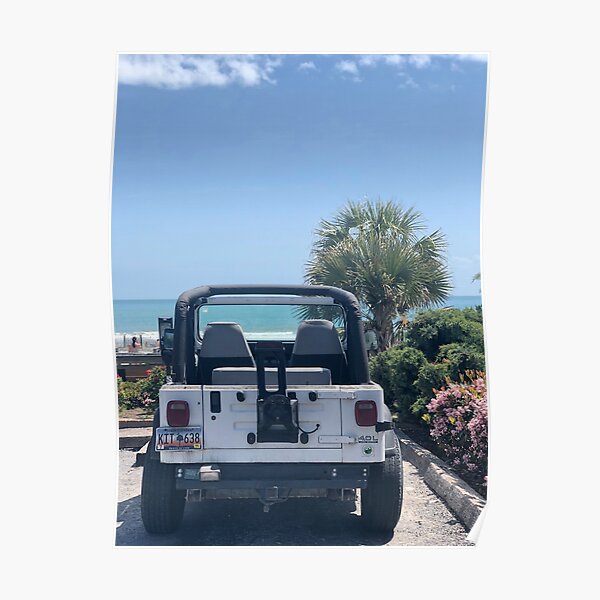 Beach Sunset Jeep Posters for Sale | Redbubble