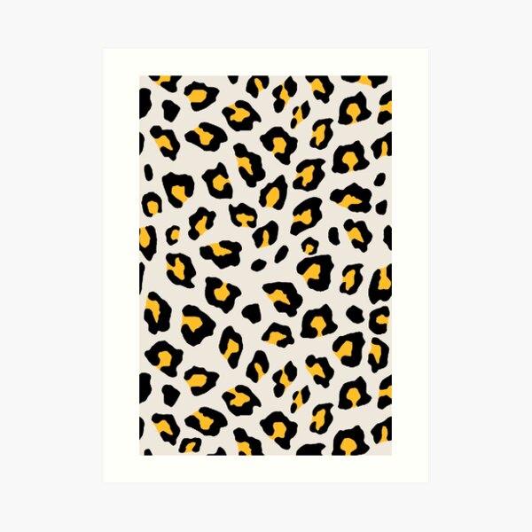 Black Leopard Print Pattern Art Print