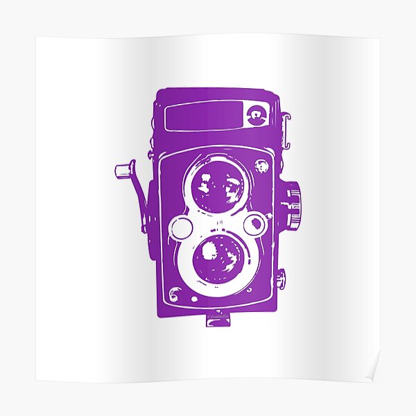 Big Vintage Camera Love - Purple Poster