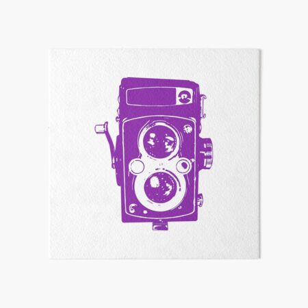 Big Vintage Camera Love - Purple Art Board Print
