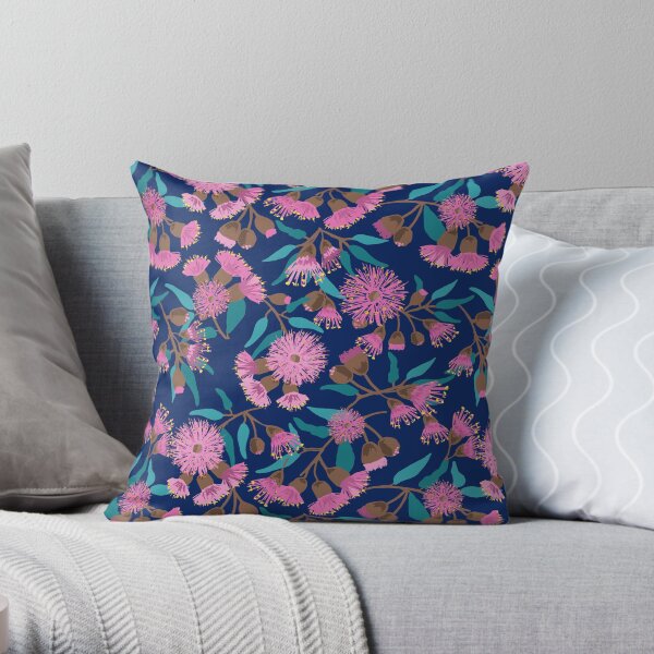 Australian Pink Flowering Gum Throw Pillow