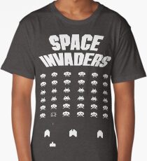 Invaders From Space 8bit Retro Video Game Pixel Alien Invasion T Shirt, tshirt, tee, jersey, poster, artwork Long T-Shirt