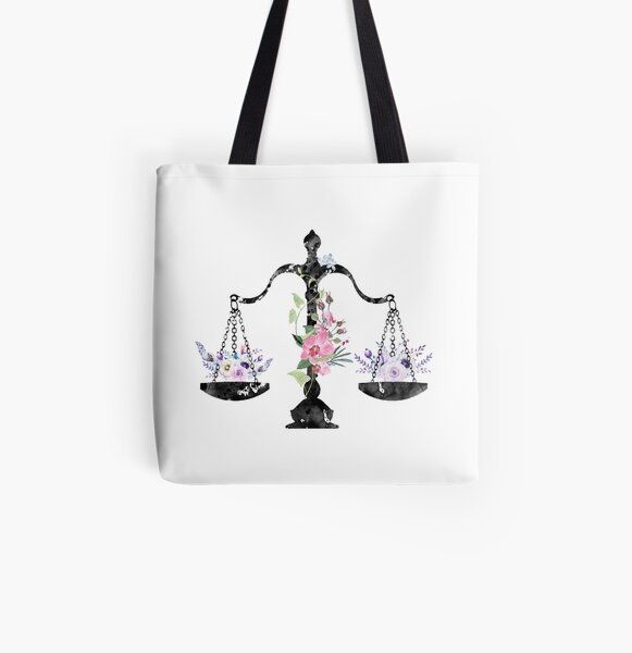 Scales of Justice Art All Over Print Tote Bag