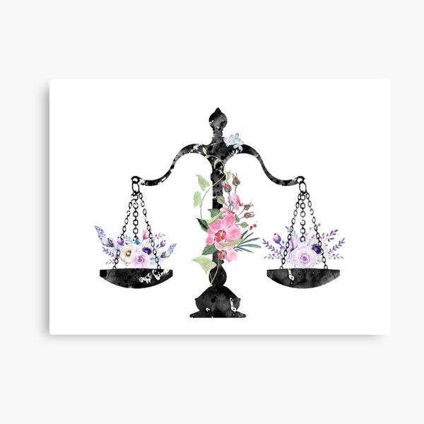 Scales of Justice Art Canvas Print