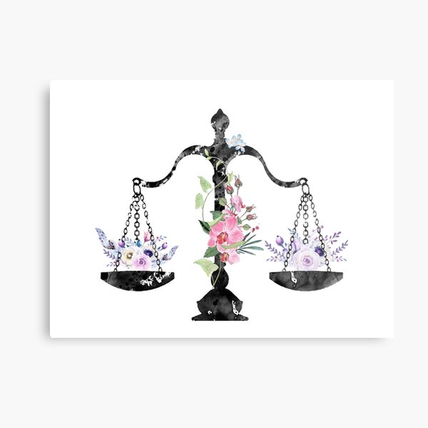 Scales of Justice Art Metal Print