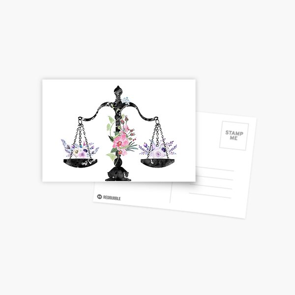 Scales of Justice Art Postcard
