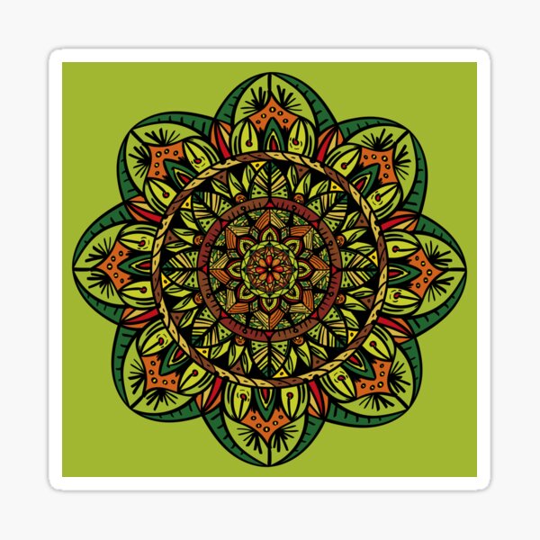 Tropical Jungle Mandala Sticker