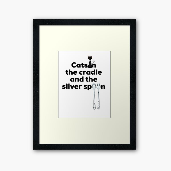 Cats in the cradle Framed Art Print