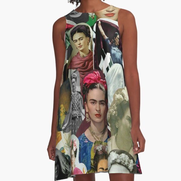 Frida Collage A-Line Dress