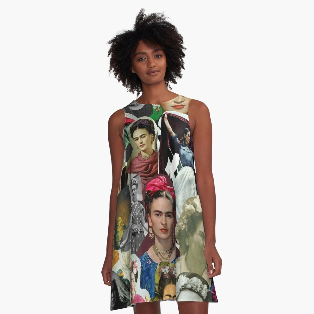 Frida Collage A-Line Dress