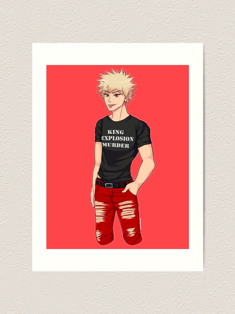 Katsuki Bakugo Art Print By Konekopon Art Redbubble