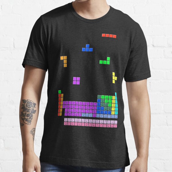 Periodic Tetris Table T Shirt For Sale By Spades Gp Redbubble Tetris T Shirts Periodic T 1063