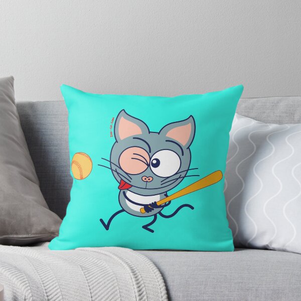 Item preview, Cool cat playing baseball designed and sold by Zoo-co.