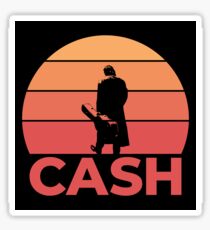 Johnny Cash Sunset Sticker