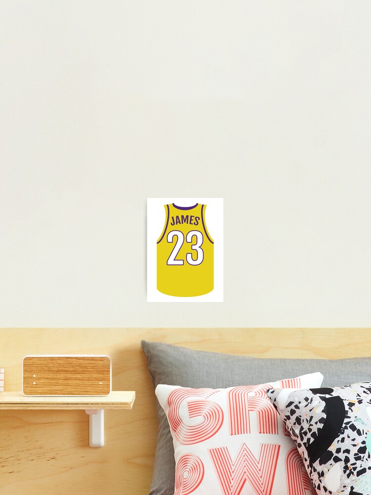 Lebron James Lakers Jersey Sticker for Sale by jonkiwi