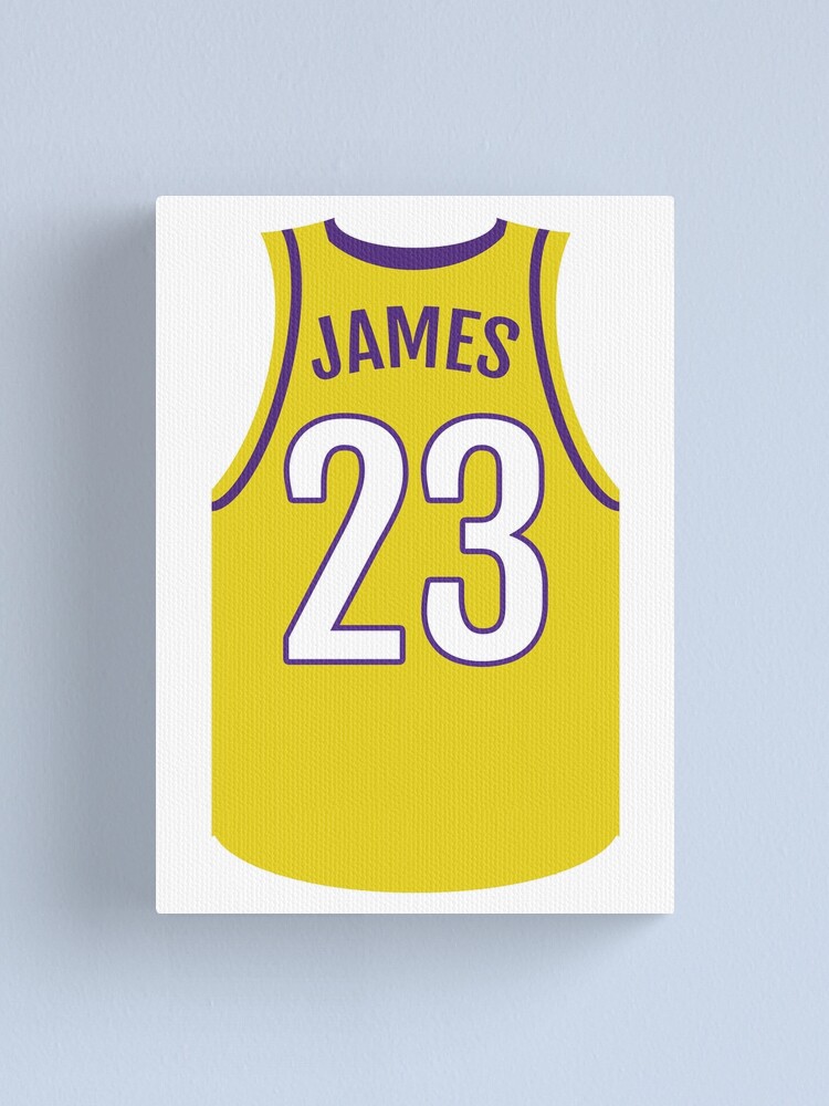 Lebron James Lakers Jersey Canvas Print for Sale by jonkiwi