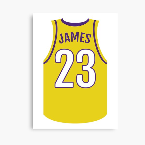 Lebron James Lakers Jersey Canvas Print for Sale by jonkiwi