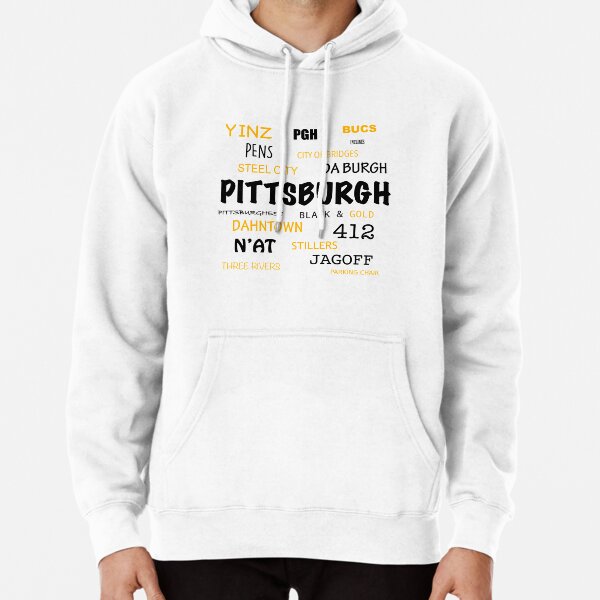 Black/gold Aplaca Hoodie Soft Llama Pull-on Pittsburgh 