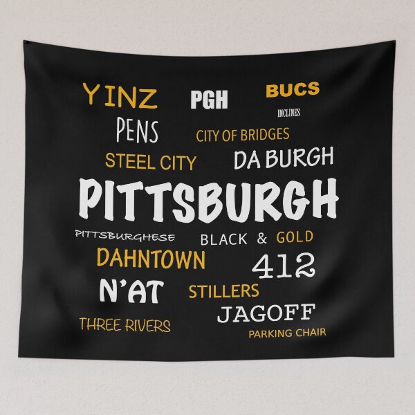 Item preview, All Things Pittsburgh Black and Gold (Black) designed and sold by CrazyCityLady.