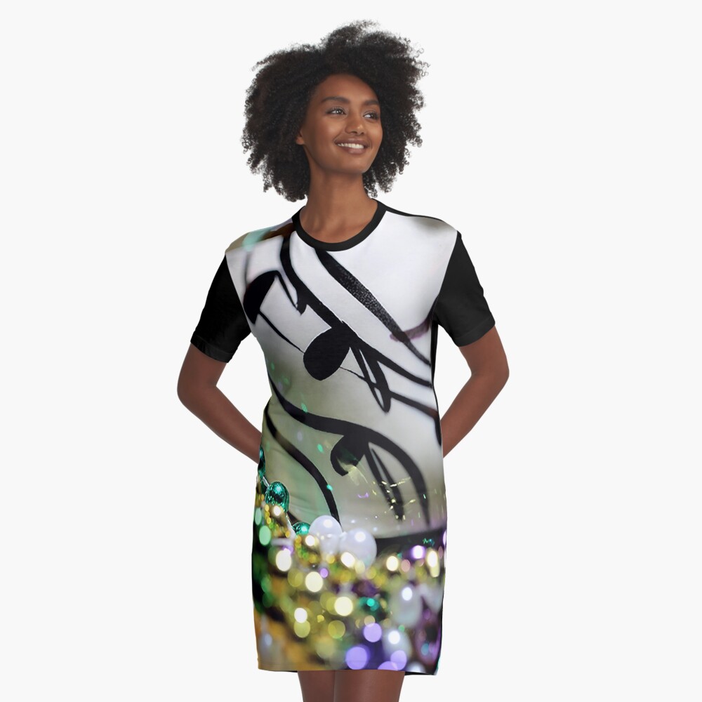 Mardi Gras I Graphic T-Shirt Dress