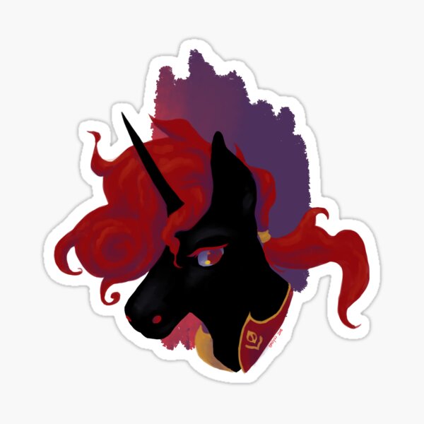 Gabriel the Black Unicorn Sticker