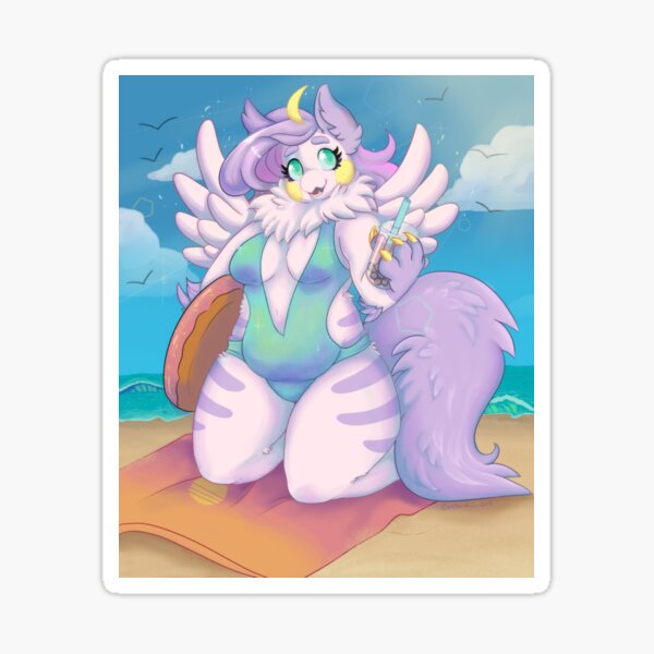 Boba Beach Sticker