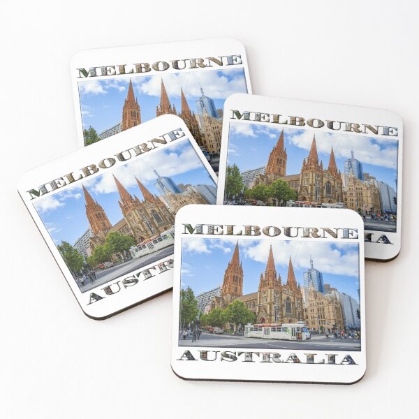 Item preview, Downtown Melbourne (poster on white) designed and sold by Ray's Photos & Art.