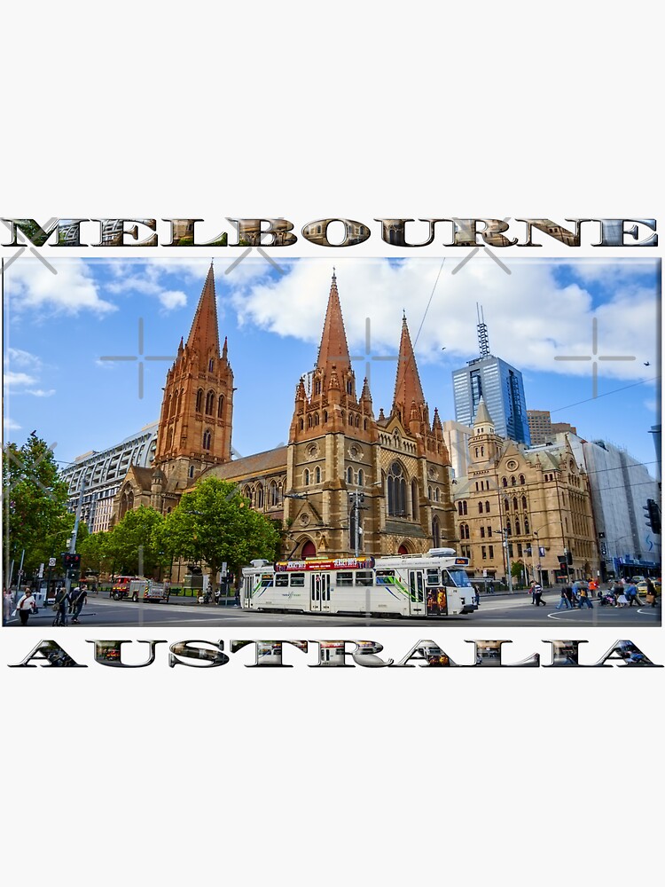 Downtown Melbourne (widescreen poster on white) by RayW