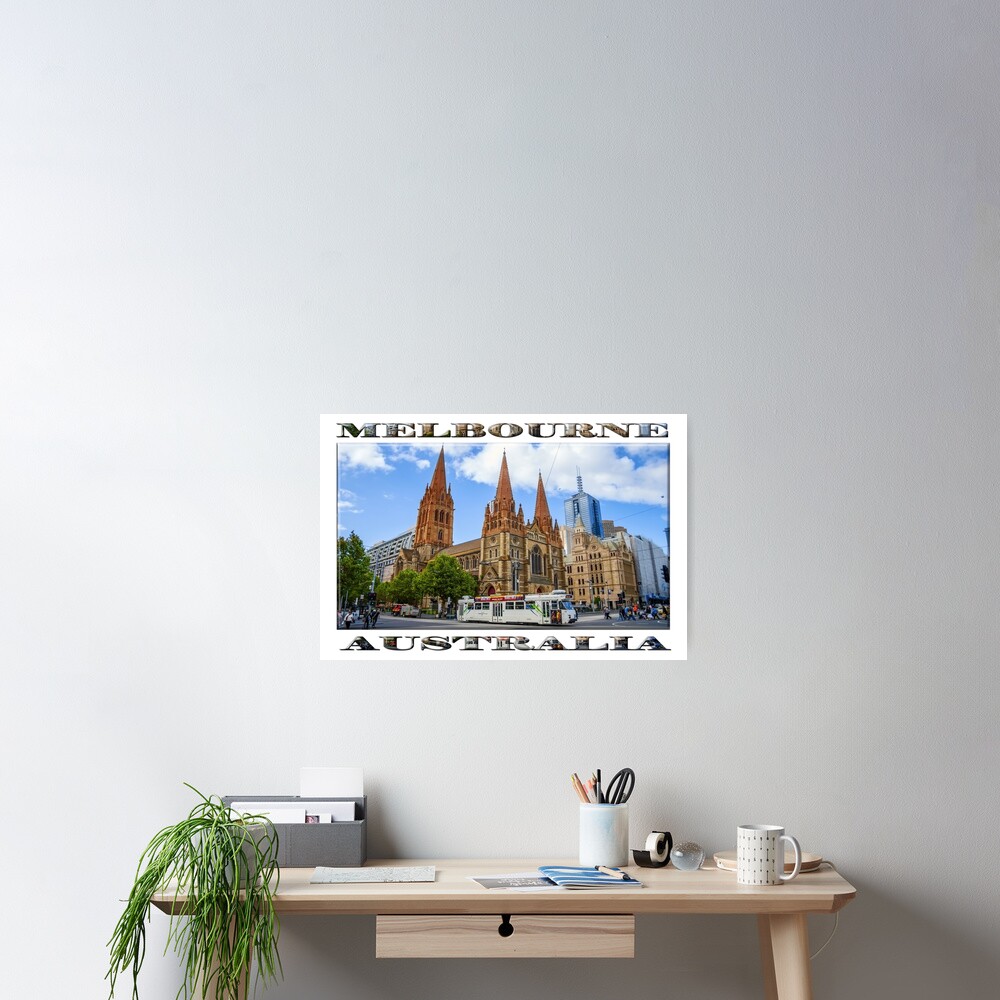 Downtown Melbourne (widescreen poster on white) Poster