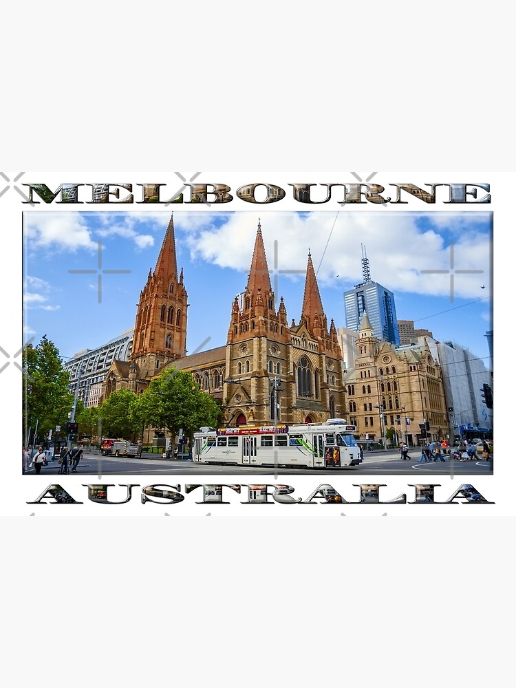 Downtown Melbourne (widescreen poster on white) by RayW