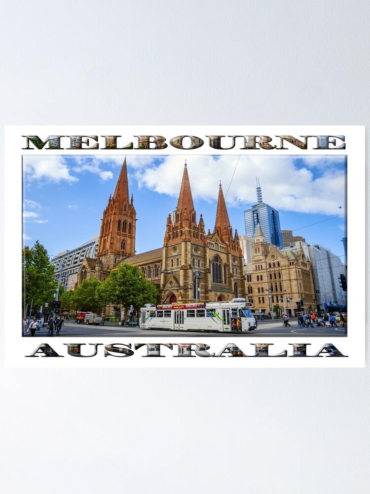 Alternate view of Downtown Melbourne (widescreen poster on white) Poster