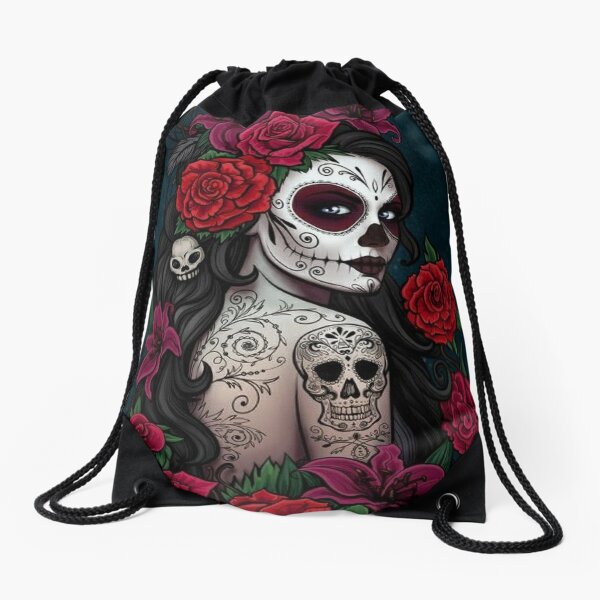 Catrina tatto Drawstring Bag