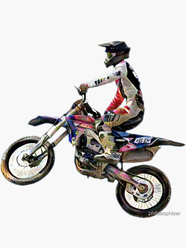 dirtbike jump Sticker for Sale by philosophizer